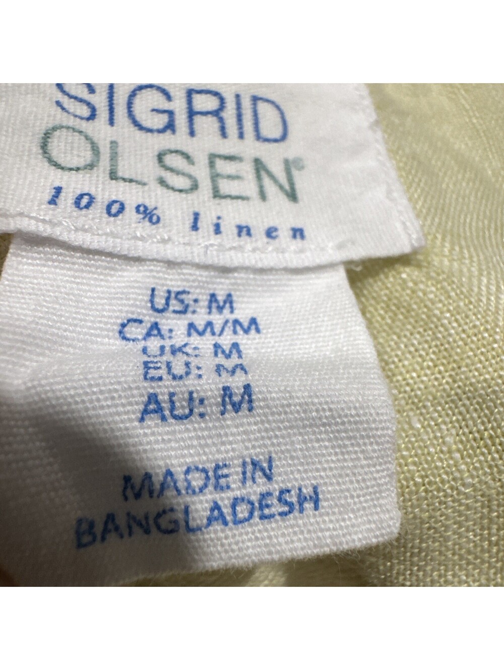Sigred Olsen 100% Linen Button Down Roll Tab Long Sleeve Sz M Travel Minimalist - Picture 4 of 15